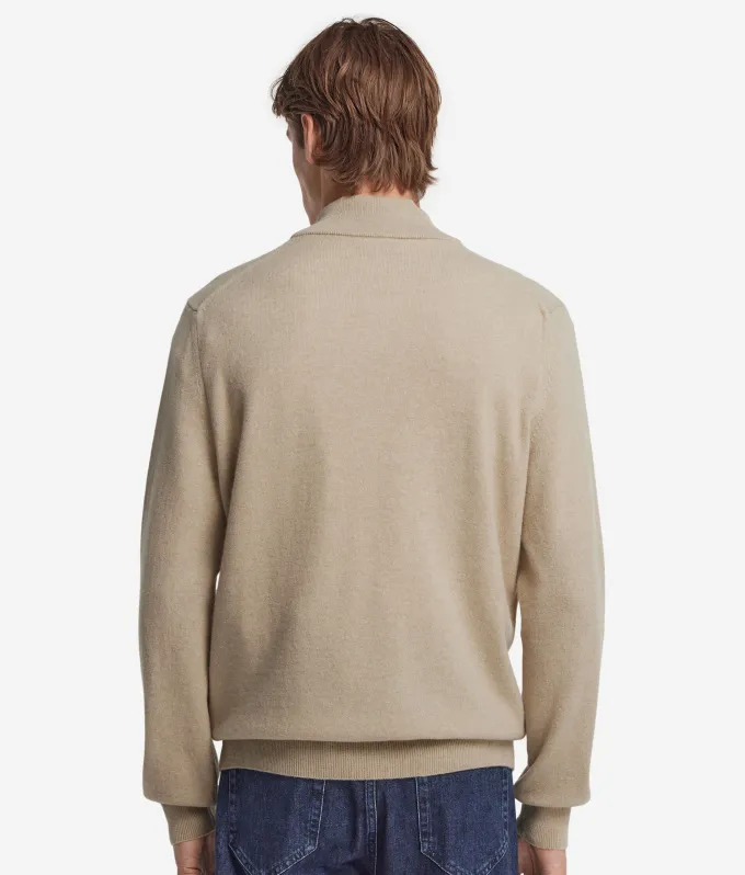 Maglia con mezza zip in Cashmere Ultrasoft