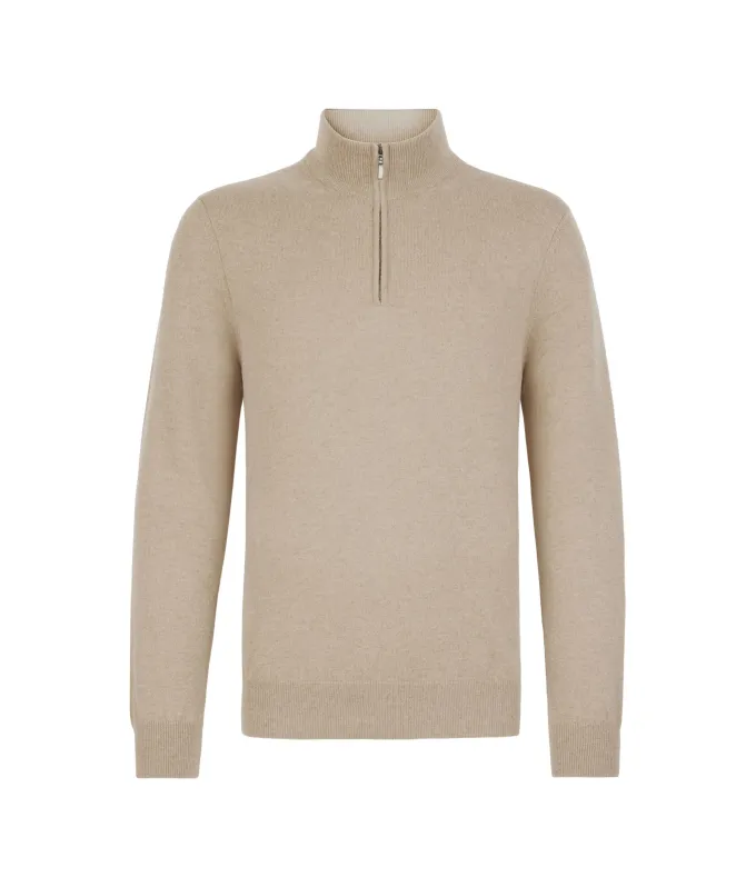 Maglia con mezza zip in Cashmere Ultrasoft