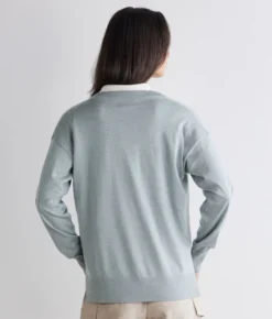 Maglia con scollo a V e spacchi in Cashmere Ultrafine