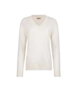 Maglia con scollo a V e spacchi in Cashmere Ultrafine