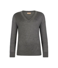 Maglia con scollo a V e spacchi in Cashmere Ultrafine