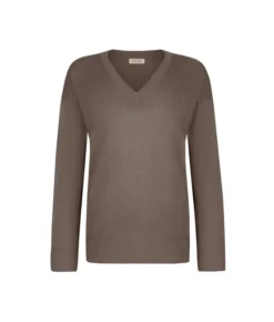Maglia con scollo a V e spacchi in Cashmere Ultrafine