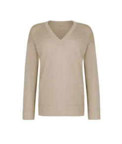 Maglia con scollo a V e spacchi in Cashmere Ultrafine