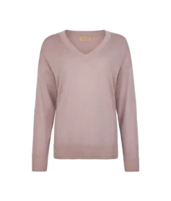 Maglia con scollo a V e spacchi in Cashmere Ultrafine