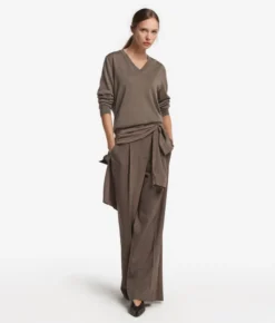 Maglia con scollo a V in Cashmere Ultrafine
