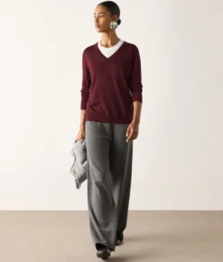 Maglia con scollo a V in Cashmere Ultrafine