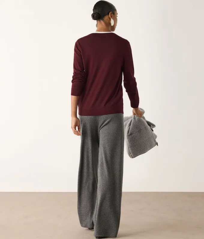 Maglia con scollo a V in Cashmere Ultrafine