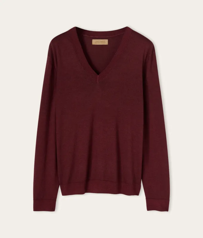 Maglia con scollo a V in Cashmere Ultrafine