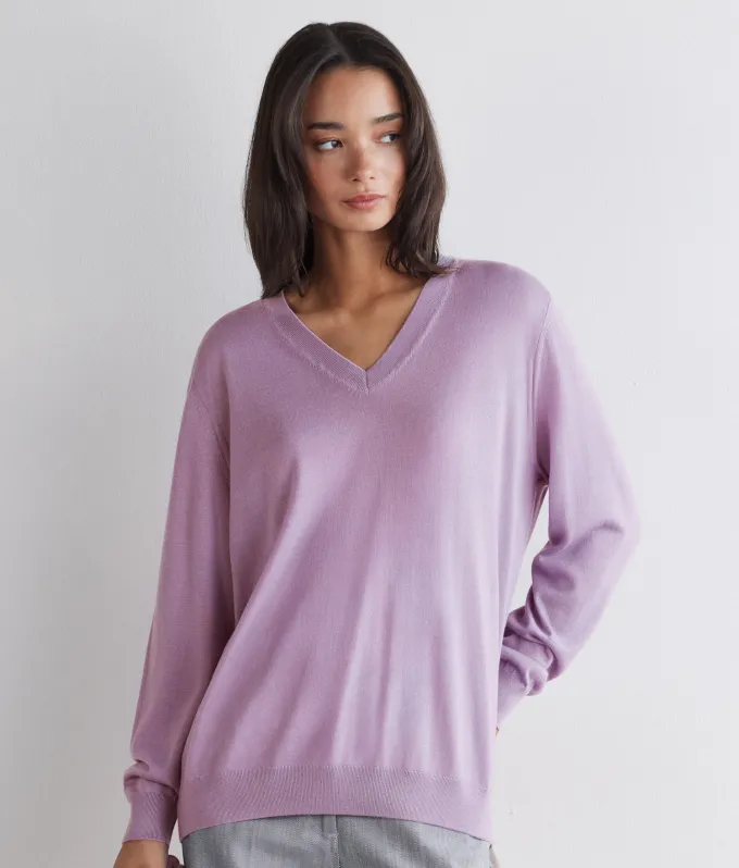 Maglia con scollo a V in Cashmere Ultrafine
