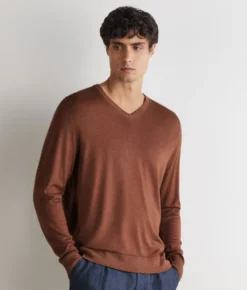 Maglia con scollo V in Cashmere Ultrafine
