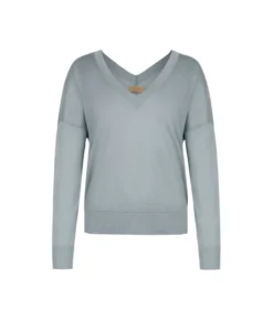 Maglia doppio scollo a V in Cashmere Silkfine
