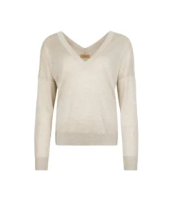 Maglia doppio scollo a V in Cashmere Silkfine