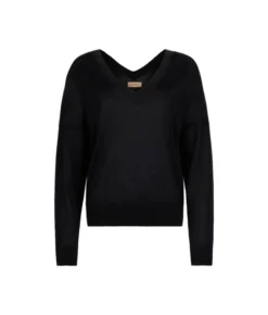 Maglia doppio scollo a V in Cashmere Silkfine