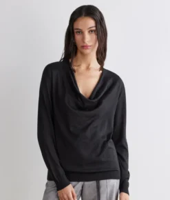 Maglia drappeggio in Cashmere Silkfine