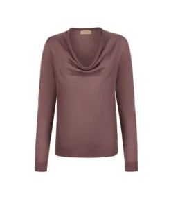 Maglia drappeggio in Cashmere Silkfine