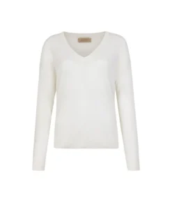 Maglia scollo a V in Cashmere Airfine