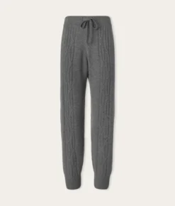 Pantalone a coste intrecciate in Cashmere Ultrasoft