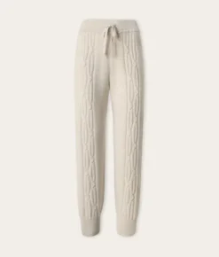 Pantalone a coste intrecciate in Cashmere Ultrasoft