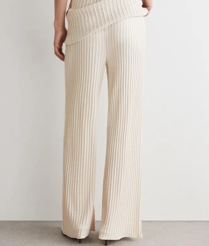 Pantalone a coste lamé