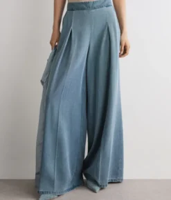 Pantalone ampio delavè