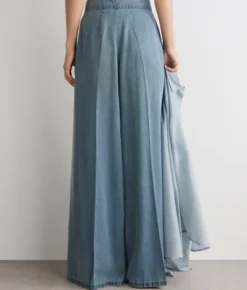 Pantalone ampio delavè