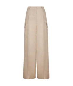 Pantalone cargo in lino
