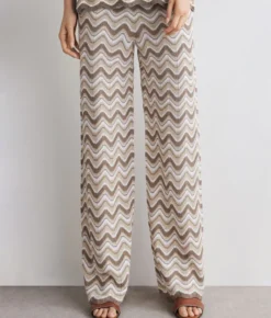 Pantalone chevron lamé
