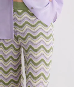 Pantalone chevron lamé