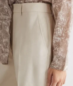 Pantalone con risvolto in cotone