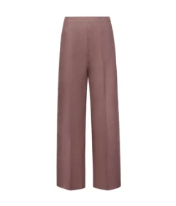 Pantalone dritto in lino lamé