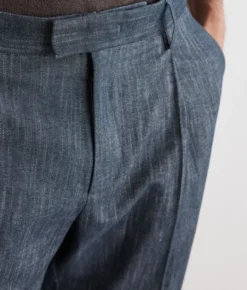 Pantalone in cotone effetto denim