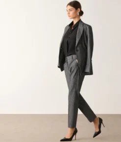Pantalone in cotone effetto denim