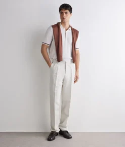 Pantalone in cotone e lino