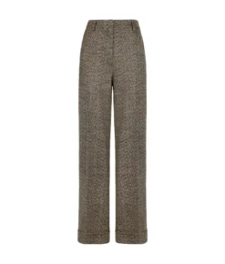 Pantalone in lana spinata
