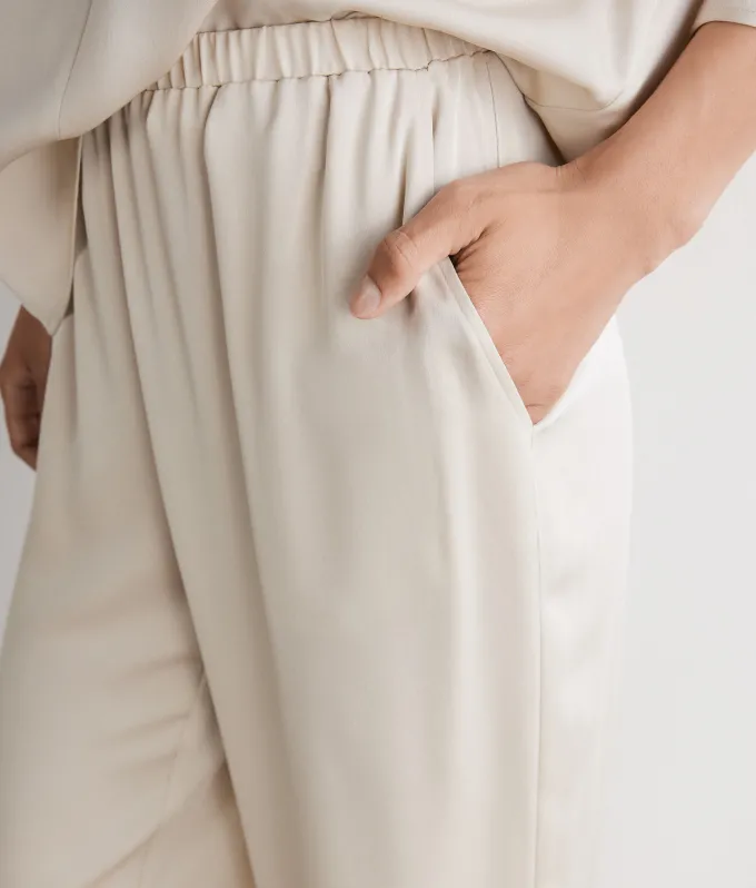 Pantalone in raso opaco