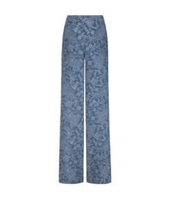 Pantalone in seta stampata