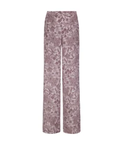 Pantalone in seta stampata
