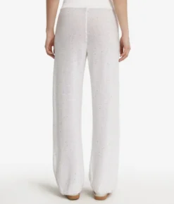 Pantalone palazzo con micro paillettes