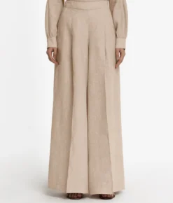 Pantalone palazzo in lino