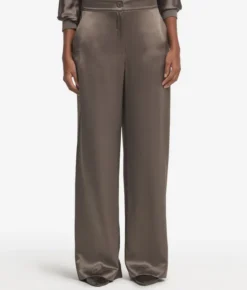 Pantalone palazzo in raso seta