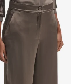 Pantalone palazzo in raso seta
