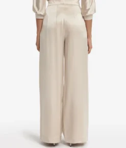 Pantalone palazzo in raso seta
