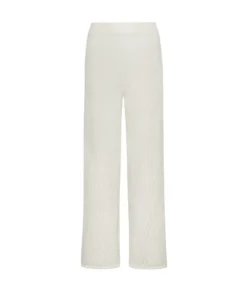 Pantalone punto onda in lino cotone