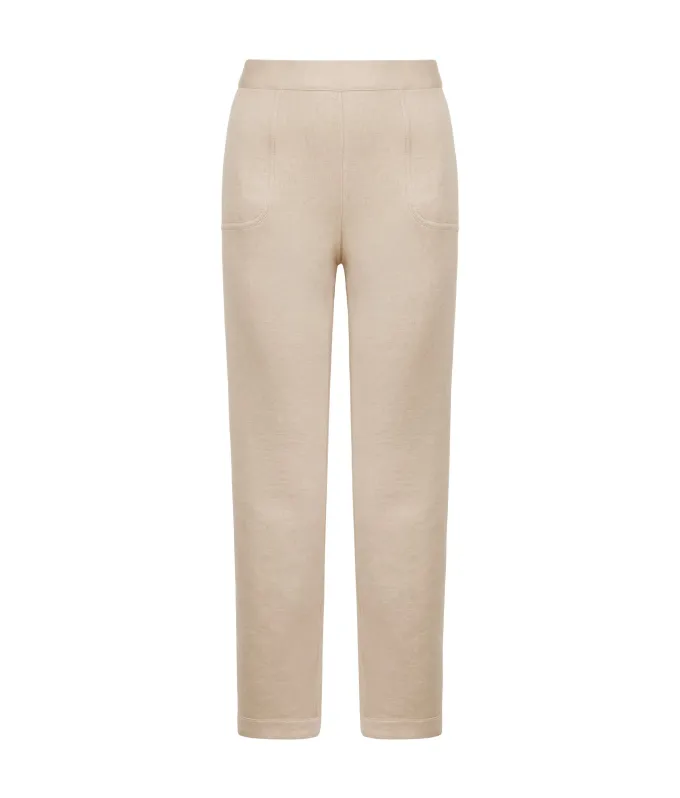 Pantalone reversibile in lino e cotone