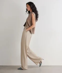Pantalone sartoriale in cashmere seta