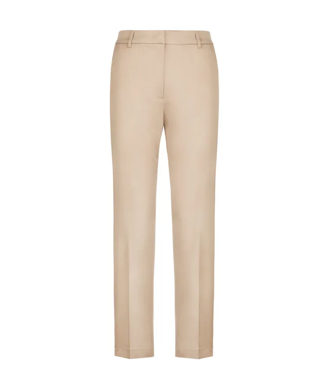 Pantalone sigaretta con zip in cotone