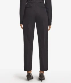 Pantalone sigaretta con zip in cotone