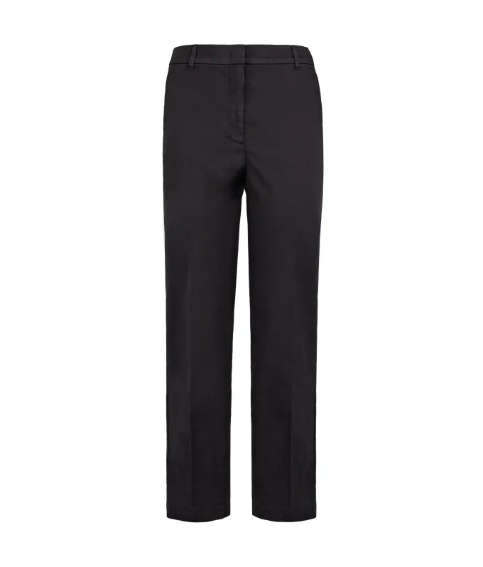 Pantalone sigaretta con zip in cotone