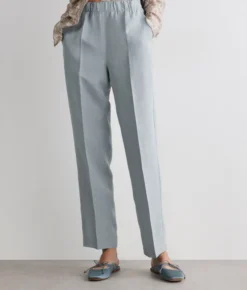 Pantalone sigaretta in lino