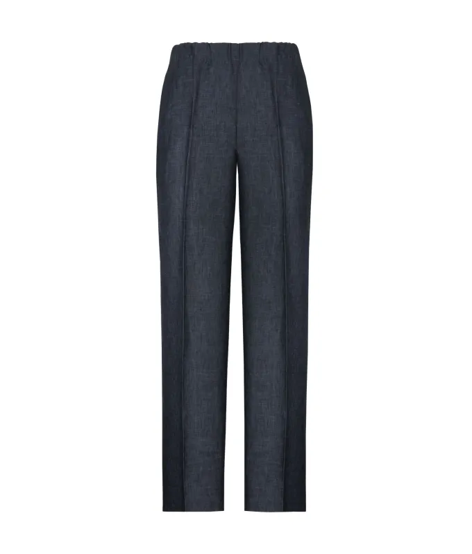 Pantalone sigaretta in lino